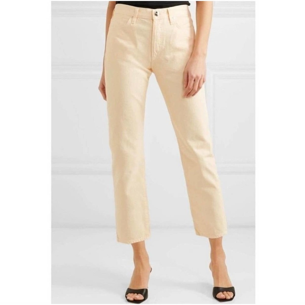 Goldsign Low Slung Straight Blonde Jeans
